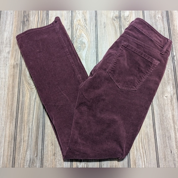 Ann Taylor Loft size 28/6 burgundy corduroy pants bootcut - Picture 1 of 10